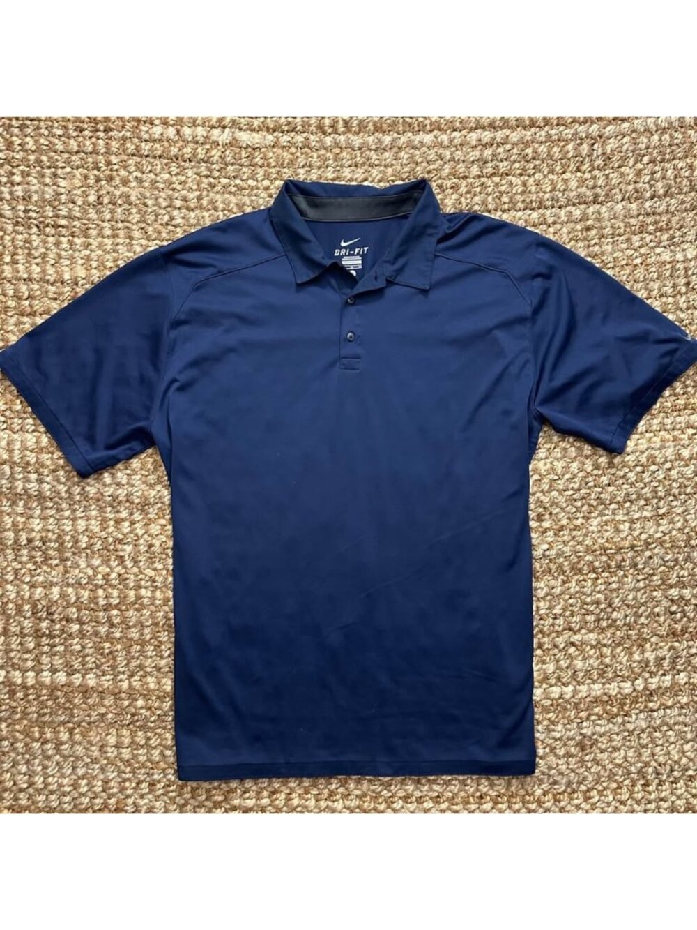 Nike Golf Shirt Mens XL Blue Dri-FIT Short Sleeve Polo